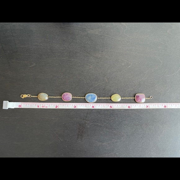 NWOT Semi Precious Stone Scarab Bracelet/ Earrings - Picture 12 of 13